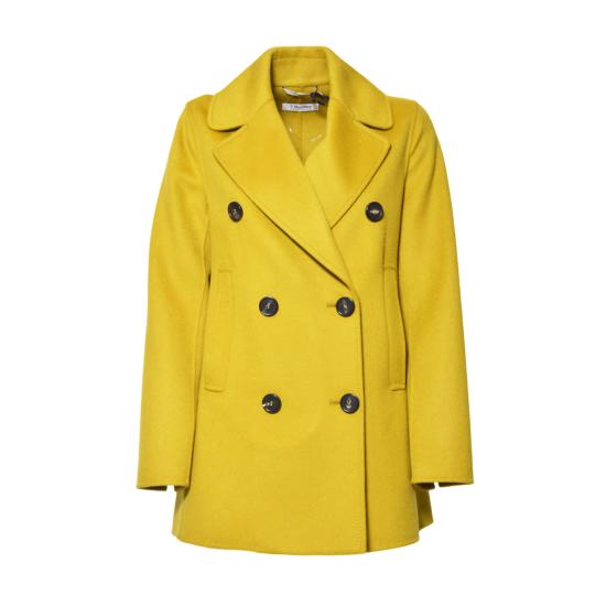 25FW 에스막스마라 CABAN 카반 더블 브레스티드 울 피코트 2529086011600 052 Dark Yellow