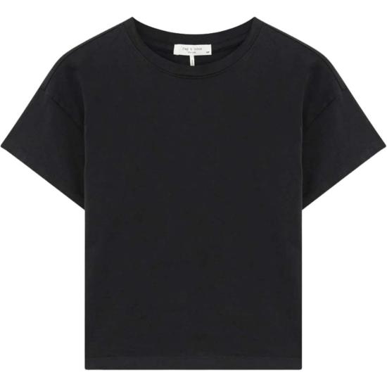  랙앤본 반팔 티셔츠 Rag & Bone Kelly Boxy Jersey Tee Black