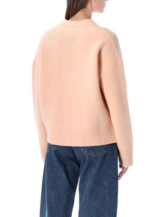 26SS 아미 빅 하트 로고 알파카 니트 가디건 UKC365KN0135 6807 Rosa - AMI