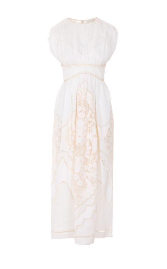 26SS 짐머만 미디 원피스 5972DRS263 CRM White