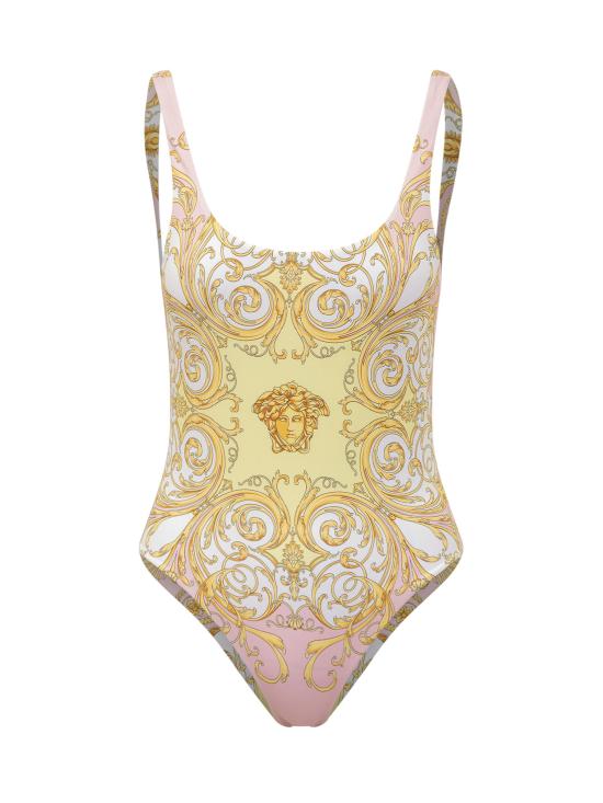 26SS 베르사체 원피스 수영복 10165921A17194 5Y590 PALE YELLOW ROSE QUARTZ