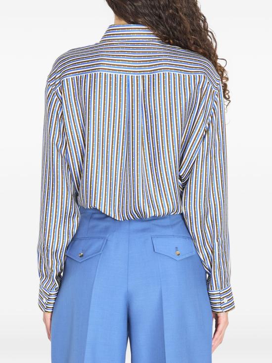 26SS 셀린느 실크 트윌 오버사이즈 셔츠 RC09Y2I73 GFQ2 Blue - CELINE