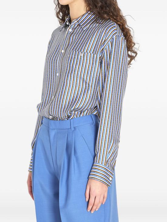 26SS 셀린느 실크 트윌 오버사이즈 셔츠 RC09Y2I73 GFQ2 Blue - CELINE