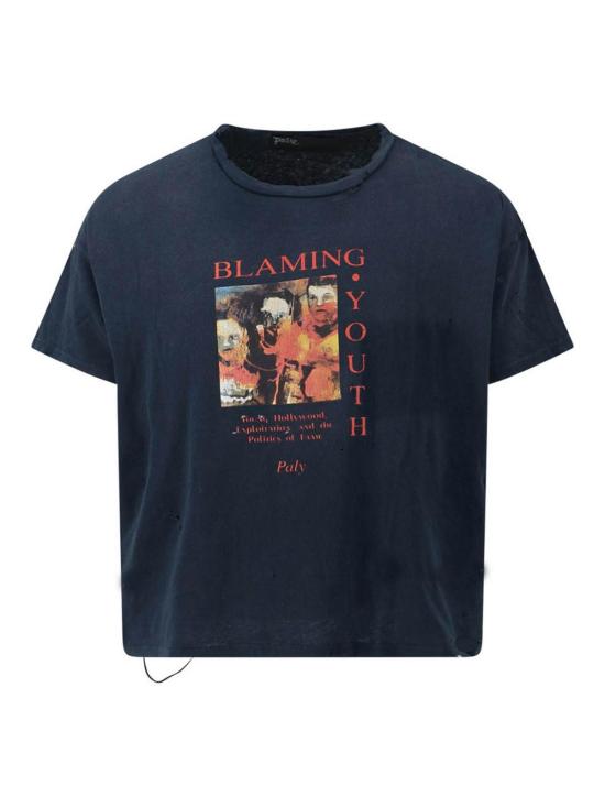 26FW 팔리 할리우드 반팔 티셔츠 2U007Q3009VBK Black