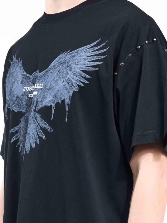 25FW 저스트까발리 반팔 티셔츠 79OAHE05CJ110899 Black - JUST CAVALLI