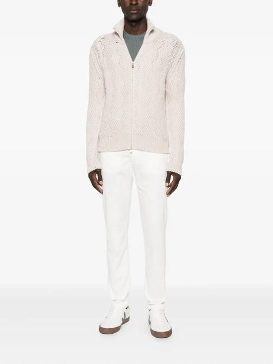 26FW 발바 집업 니트 197E13 Cream - BARBA