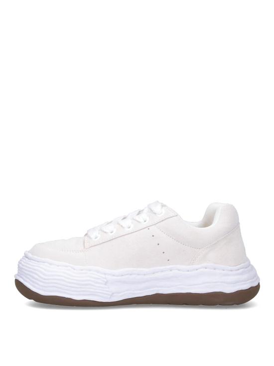 25FW 메종 미하라 야스히로 올리버 OG 솔 스웨이드 로우탑 스니커즈 A15FW702WHITE White - MAISON MIHARA YASUHIRO