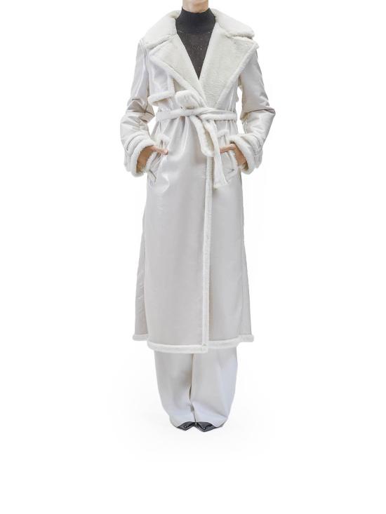  제니 가죽 자켓 79AAT935NA007005 White - GENNY