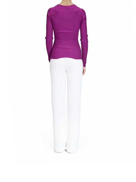 25FW 저스트까발리 긴팔 티셔츠 79PAFM07CMH56343 Purple - JUST CAVALLI