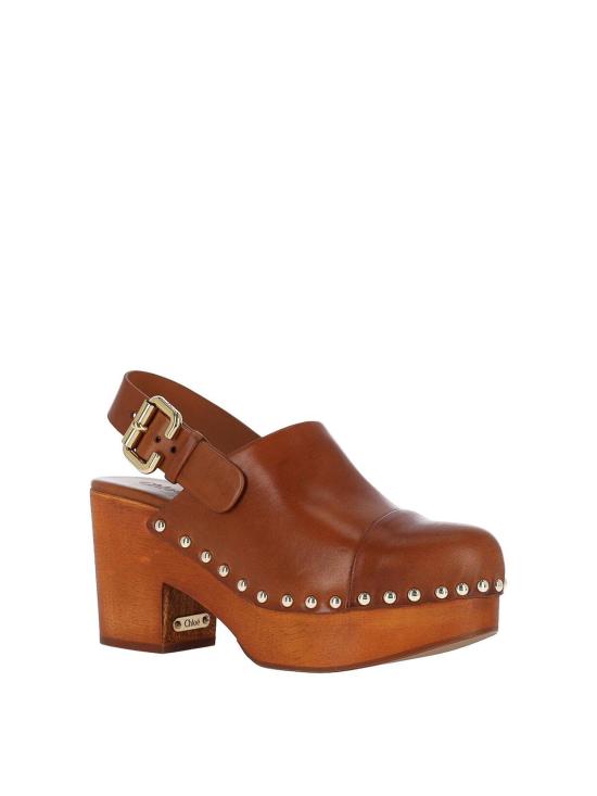 26SS 끌로에 뮬/슬리퍼 C25U10VLT27T Brown - CHLOE