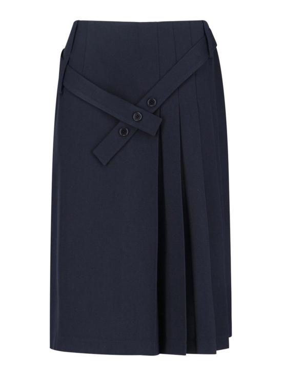 25FW 사이블사렐 미디 스커트 KILTSKIRTTITANMIDNIGHT Blue