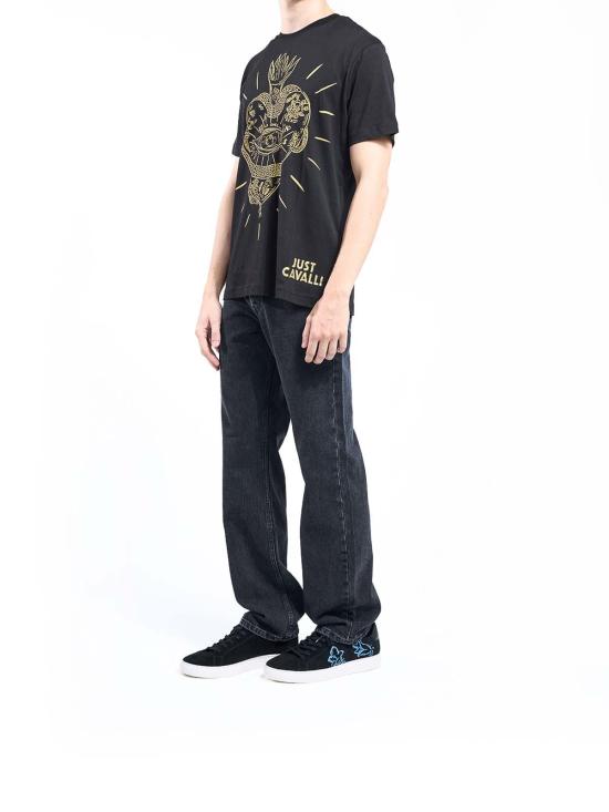25FW 저스트까발리 반팔 티셔츠 79OAHT20CJ500899 Black - JUST CAVALLI