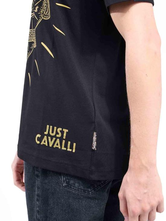 25FW 저스트까발리 반팔 티셔츠 79OAHT20CJ500899 Black - JUST CAVALLI