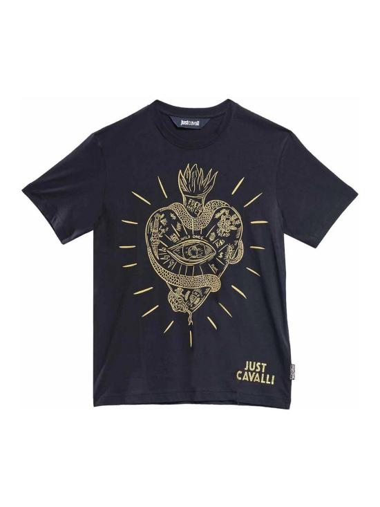 25FW 저스트까발리 반팔 티셔츠 79OAHT20CJ500899 Black