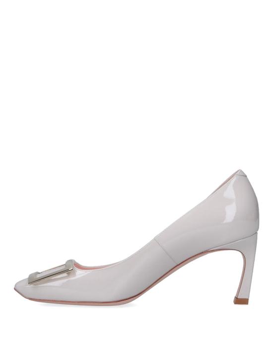 26SS 로저비비에 트럼펫 메탈 버클 펌프스 RVW40015280D1PB017 White - ROGER VIVIER