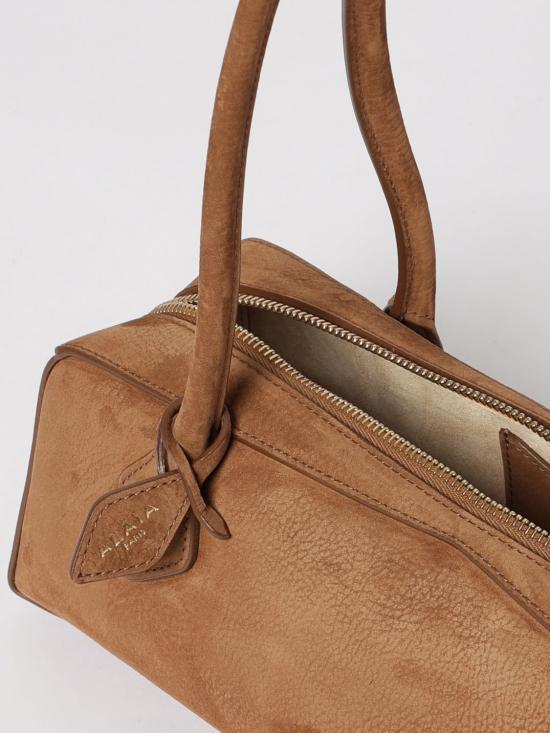 26SS 알라이아 르 테켈 미디움 레더 숄더백 AA1S06033CA214 731 Brown - ALAIA