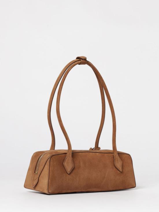 26SS 알라이아 르 테켈 미디움 레더 숄더백 AA1S06033CA214 731 Brown - ALAIA