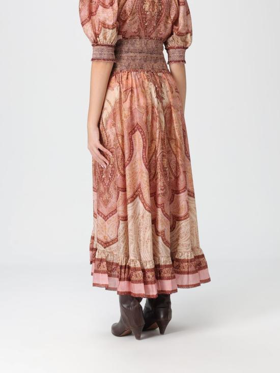 26SS 짐머만 롱 스커트 5656SRS262 TBML Red - ZIMMERMANN