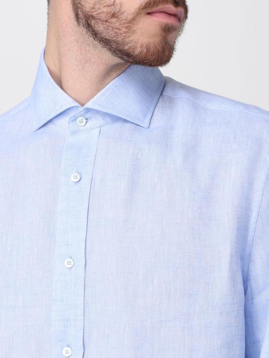 26SS 브루넬로 쿠치넬리 이지 핏 셔츠 MM6840627 C105 Sky Blue - BRUNELLO CUCINELLI