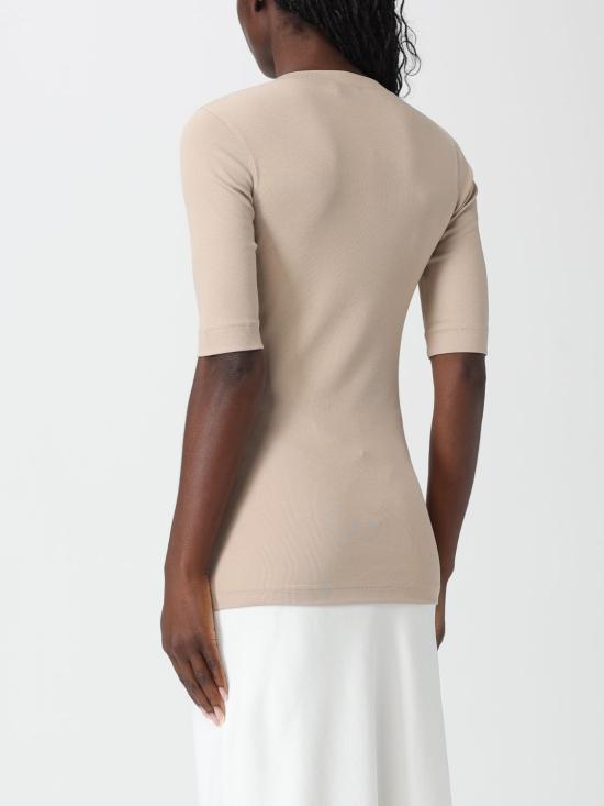 26SS 브루넬로 쿠치넬리 코튼 브이넥 티셔츠 M0TC8EL692 C8539 Beige - BRUNELLO CUCINELLI