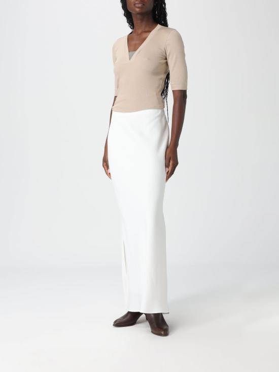 26SS 브루넬로 쿠치넬리 코튼 브이넥 티셔츠 M0TC8EL692 C8539 Beige - BRUNELLO CUCINELLI