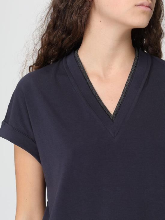 26SS 브루넬로 쿠치넬리 반팔 티셔츠 M0T18BD222 C4224 Blue - BRUNELLO CUCINELLI