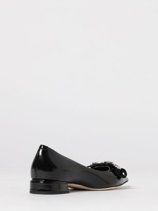 26SS 지미추 플랫 슈즈 AURIAFLATBSV BLACK CRYSTAL Black - JIMMY CHOO