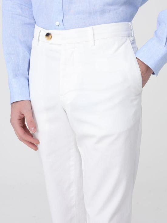 26SS 브루넬로 쿠치넬리 스트레이트 팬츠 M289LI1770 C2200 White - BRUNELLO CUCINELLI