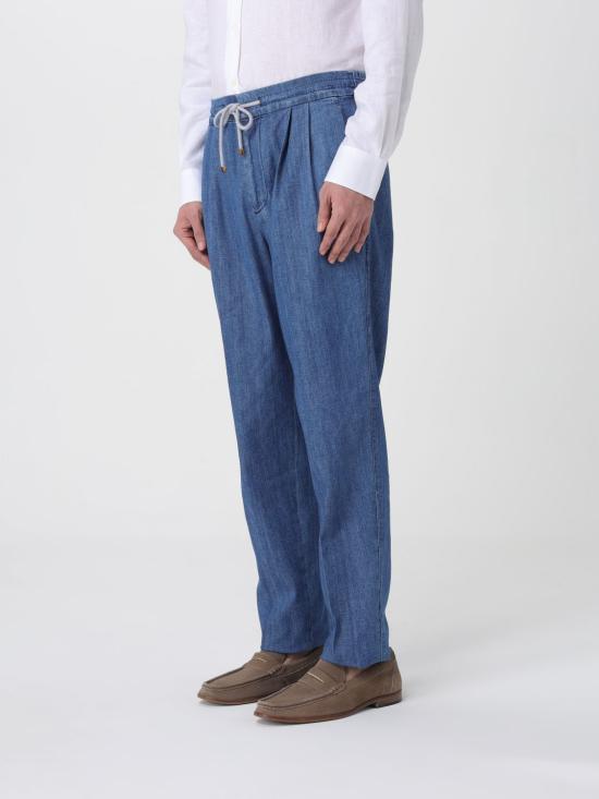 26SS 브루넬로 쿠치넬리 트레이닝/조거 팬츠 MH263E1710 C1477 Blue - BRUNELLO CUCINELLI