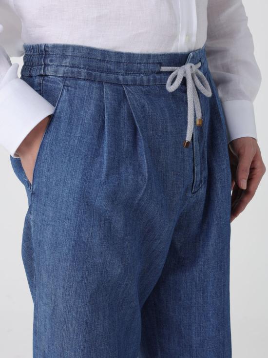 26SS 브루넬로 쿠치넬리 트레이닝/조거 팬츠 MH263E1710 C1477 Blue - BRUNELLO CUCINELLI