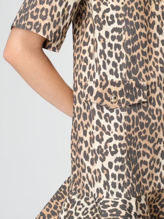 26SS 가니 롱 원피스 A1030249 859 Brown - GANNI