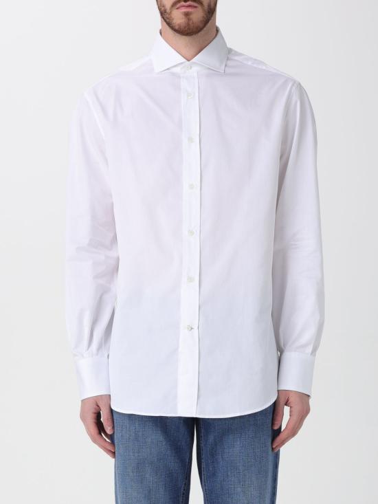 26SS 브루넬로 쿠치넬리 긴팔 셔츠 MBUC40028 C159 White