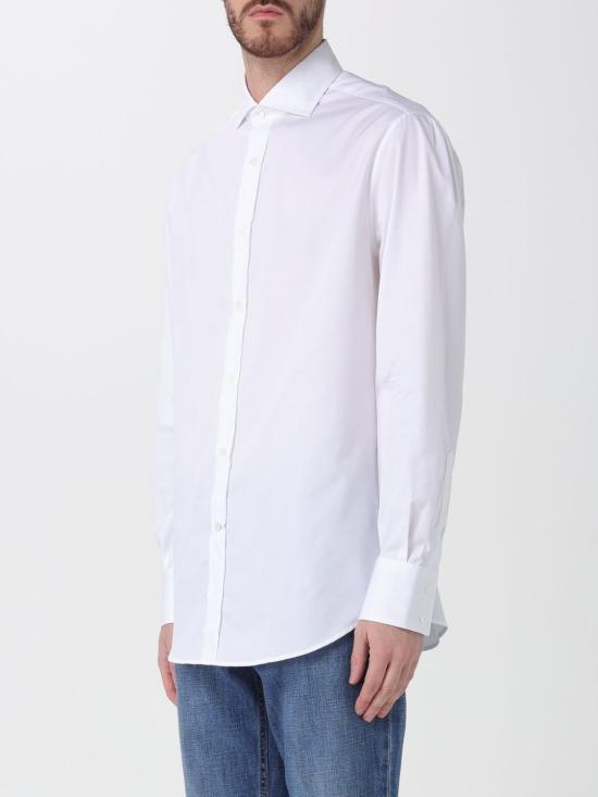 26SS 브루넬로 쿠치넬리 긴팔 셔츠 MBUC40028 C159 White - BRUNELLO CUCINELLI
