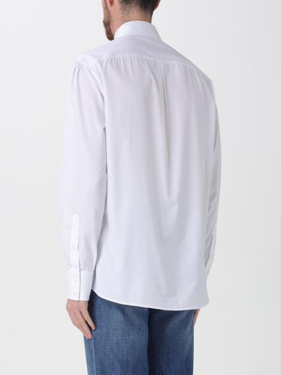 26SS 브루넬로 쿠치넬리 긴팔 셔츠 MBUC40028 C159 White - BRUNELLO CUCINELLI