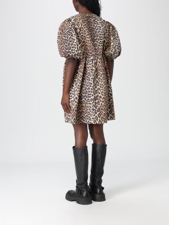 26SS 가니 롱 원피스 F9758 943 Brown - GANNI