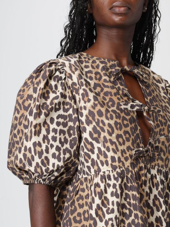 26SS 가니 롱 원피스 F9758 943 Brown - GANNI