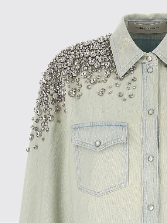 25FW 골든구스 셔츠 GWP00589P00062750100 Blue - GOLDEN GOOSE