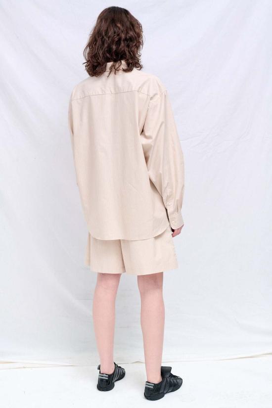  베이스레인지 셔츠 브라운 스트라이프 클로드 셔츠 - BASERANGE