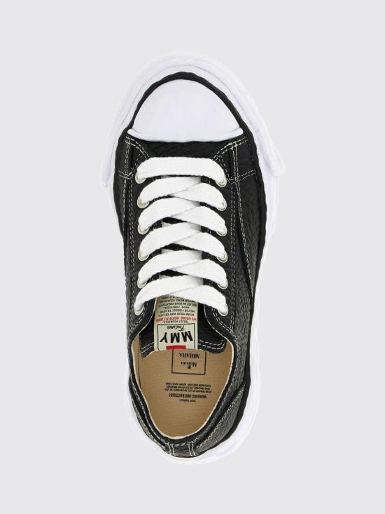 25FW 메종 미하라 야스히로 피터슨23 OG 솔 몬스터 레더 로우탑 스니커즈 A15FW723 BLACK White - MAISON MIHARA YASUHIRO