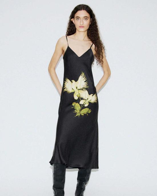  실크 런드리 롱 원피스 90년대 슬립 드레스