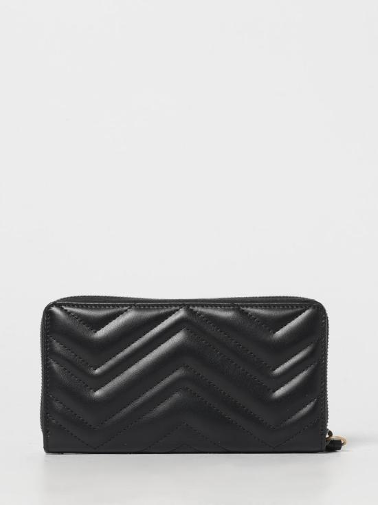 25FW 구찌 GG 마몽 마틀라세 장지갑 443123DTD1T 1000 Black - GUCCI