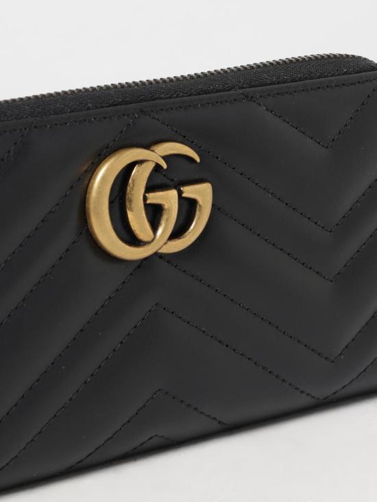 25FW 구찌 GG 마몽 마틀라세 장지갑 443123DTD1T 1000 Black - GUCCI