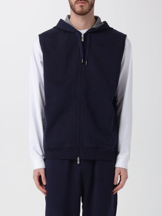 26SS 브루넬로 쿠치넬리 긴팔 티셔츠 MM8319079G C1265 Blue