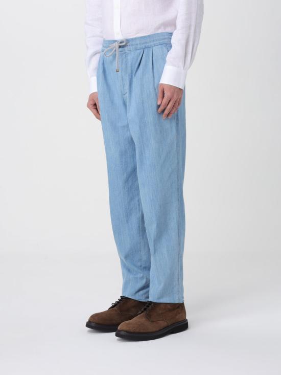 26SS 브루넬로 쿠치넬리 트레이닝/조거 팬츠 MH263E1710 C1476 Gnawed Blue - BRUNELLO CUCINELLI