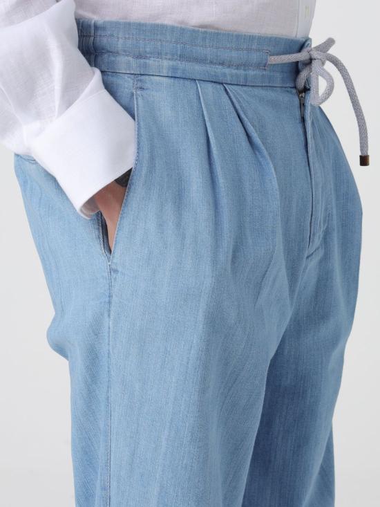 26SS 브루넬로 쿠치넬리 트레이닝/조거 팬츠 MH263E1710 C1476 Gnawed Blue - BRUNELLO CUCINELLI