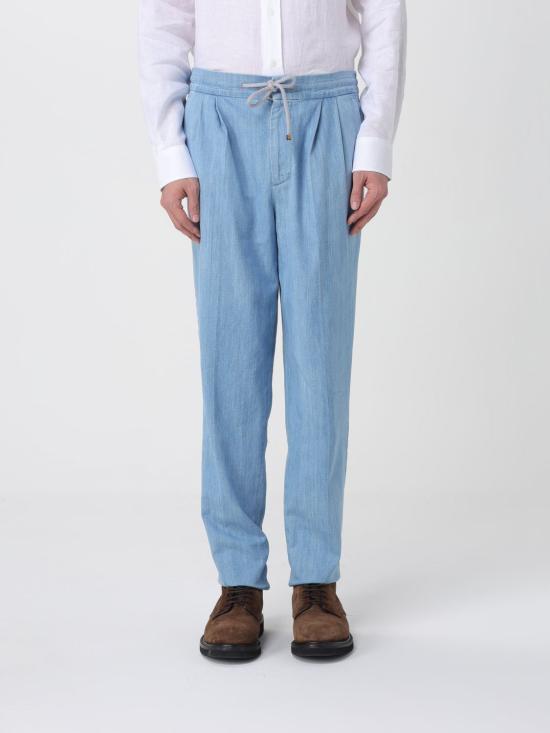 26SS 브루넬로 쿠치넬리 트레이닝/조거 팬츠 MH263E1710 C1476 Gnawed Blue