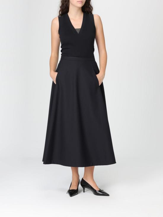 26SS 브루넬로 쿠치넬리 민소매 티셔츠 M0TC8EL672 C101 Black - BRUNELLO CUCINELLI