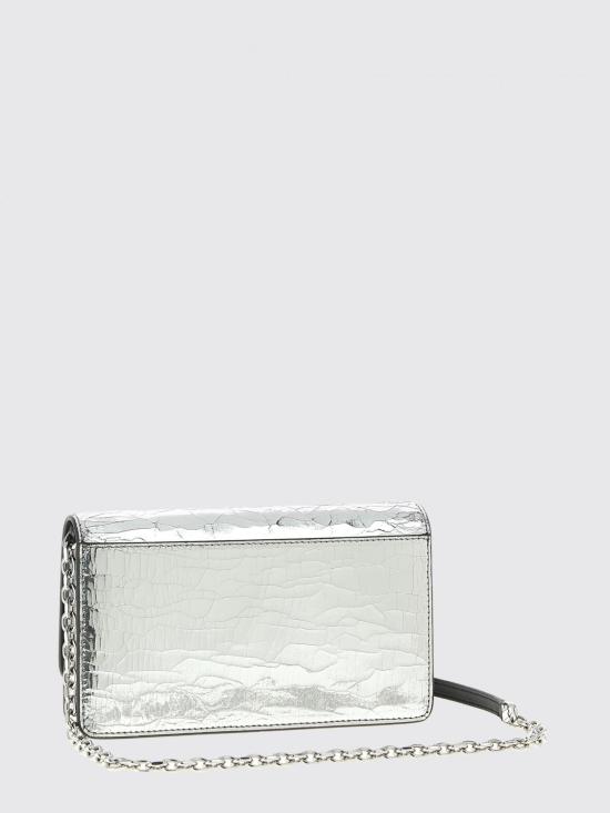 25FW 마르지엘라 체인 메탈릭 피니쉬 레더 지갑 SA3UI0018P5016 H7730 Silver - MAISON MARGIELA