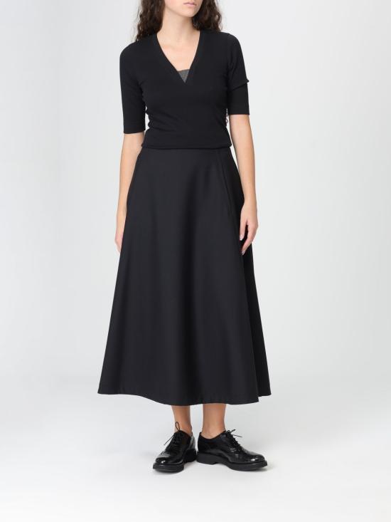 26SS 브루넬로 쿠치넬리 코튼 브이넥 티셔츠 M0TC8EL692 C101 Black - BRUNELLO CUCINELLI