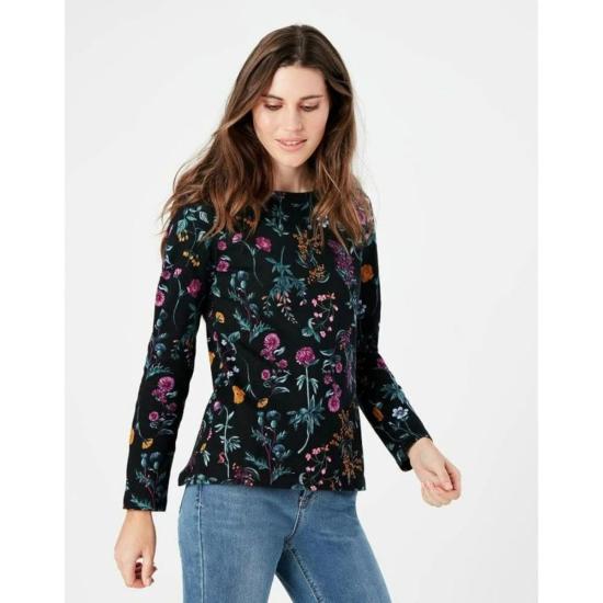  조니 와스 긴팔 티셔츠 Johnny Was Janie Favorite 긴팔 크루넥 스윙 티셔츠 Mayra Schiffl - JOHNNY WAS